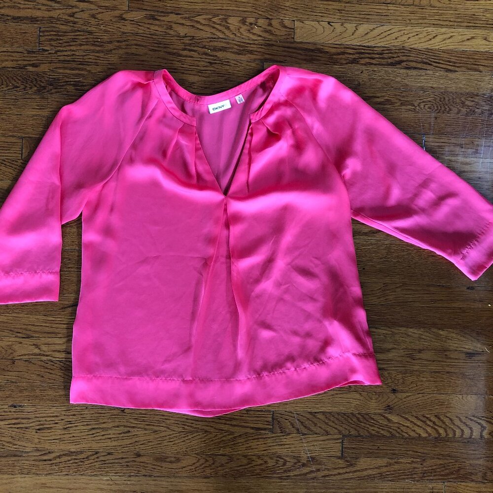 DKNY Flowy Silk Top